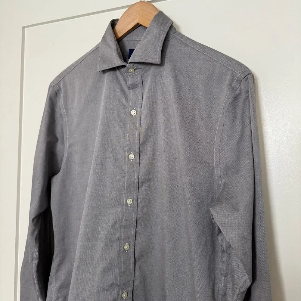 Polo Ralph Lauren Shirt Mens Sz 15.5 32/33 Gray Slim Fit Preppy Career Office